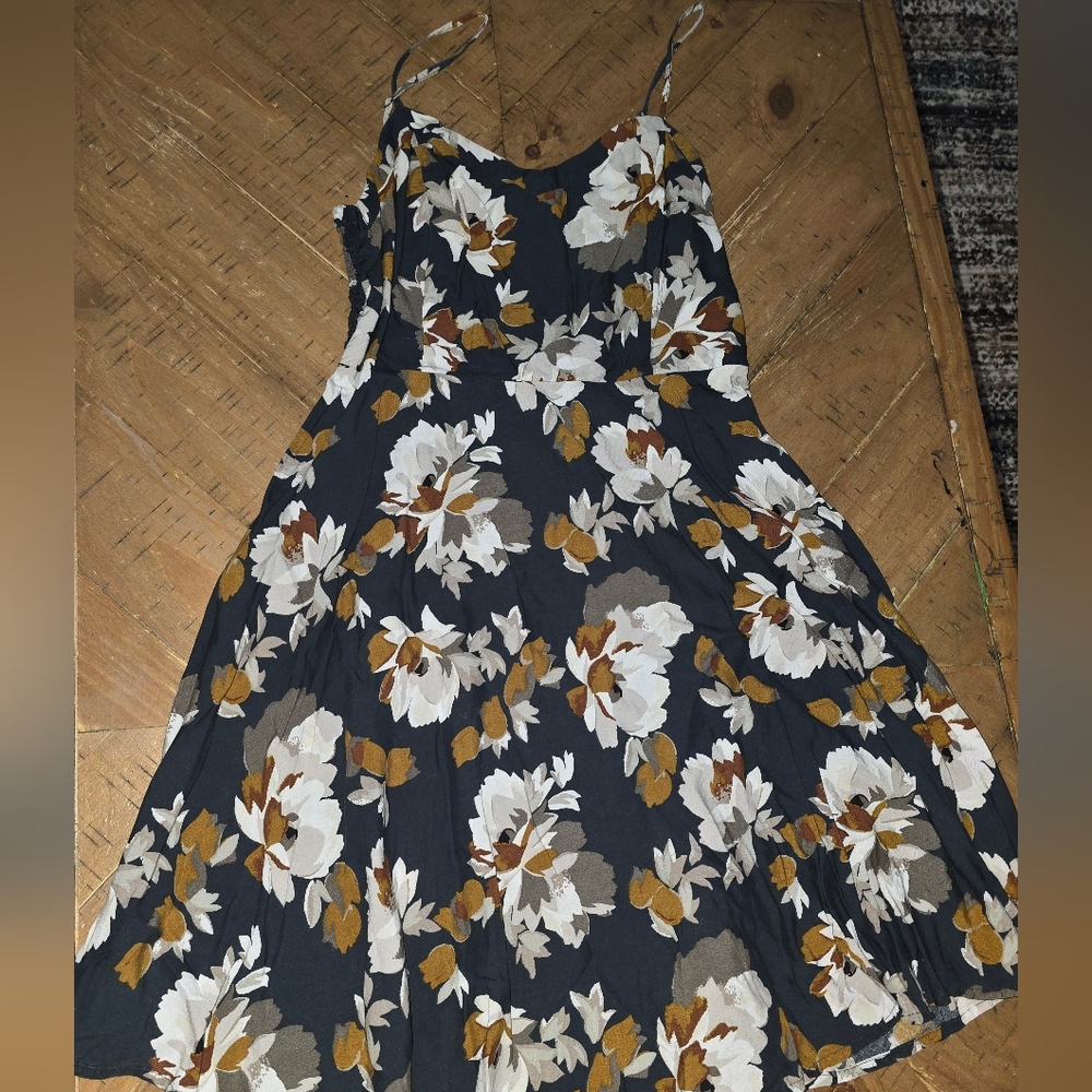 Old Navy Cream Floral Spaghetti Strap Sundress
